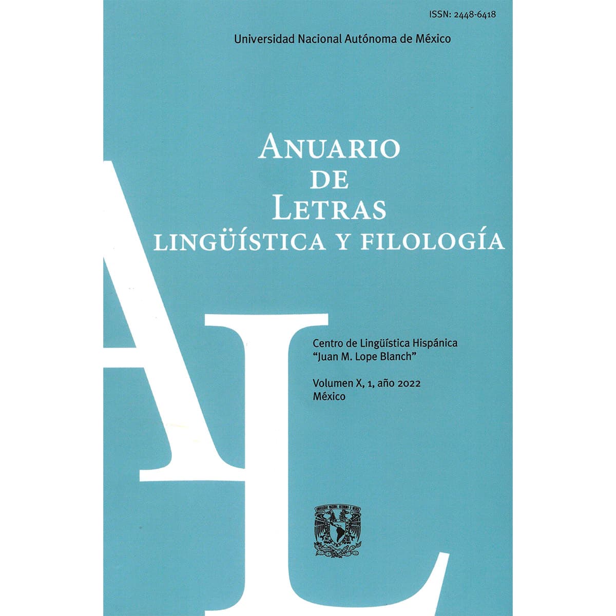 ANUARIO DE LETRAS. LINGÜÍSTICA Y FILOLOGÍA 10-1